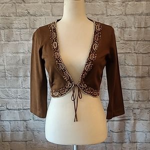INC Bolero Beaded Cardigan